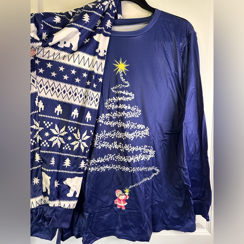 Men's Blue Christmas Sweatpants